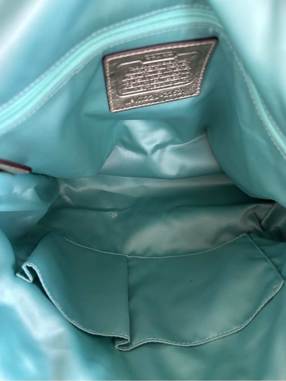πππ©·COACH POPPY SIGNATURE βCβ KHAKI/JACQUARD & LEATHER TOTE BAG!πππ©· - Picture 10 of 10
